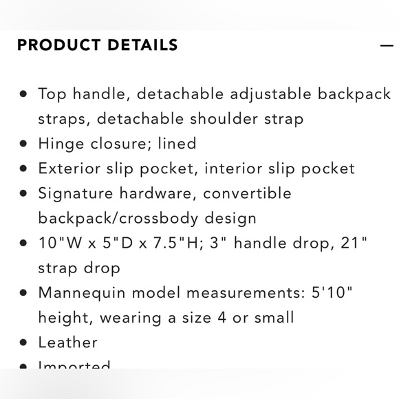 ZAC Zac Posen Eartha Iconic Top Handle Convertible Leather Backpack in Camel - Picture 6 of 10